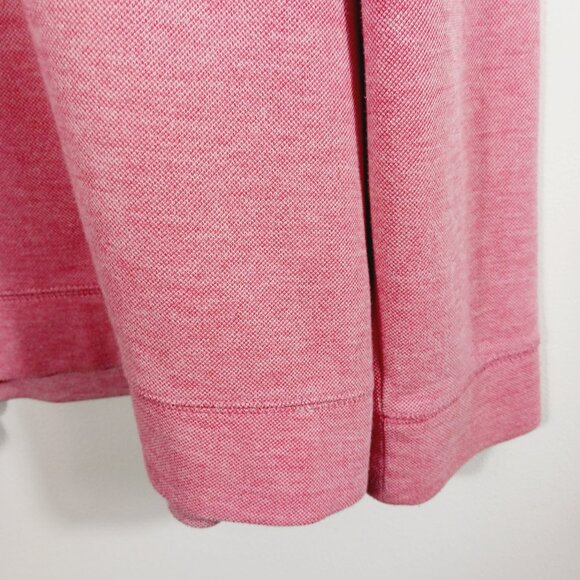 Nordstrom Men's Shop, Coral Red Woven Pullover, Size XL, Long Sleeve 1/4 Zip - Picture 9 of 16